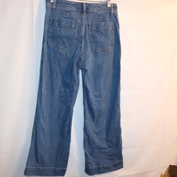 GAP High  Rise Patchwork Wide-Leg Jeans Size 26 - Picture 6 of 11